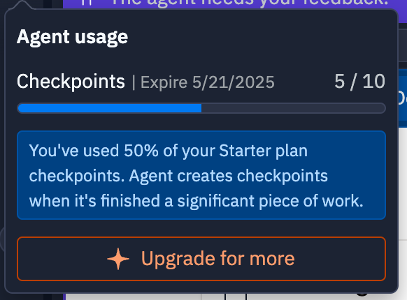 Starter plan have used up