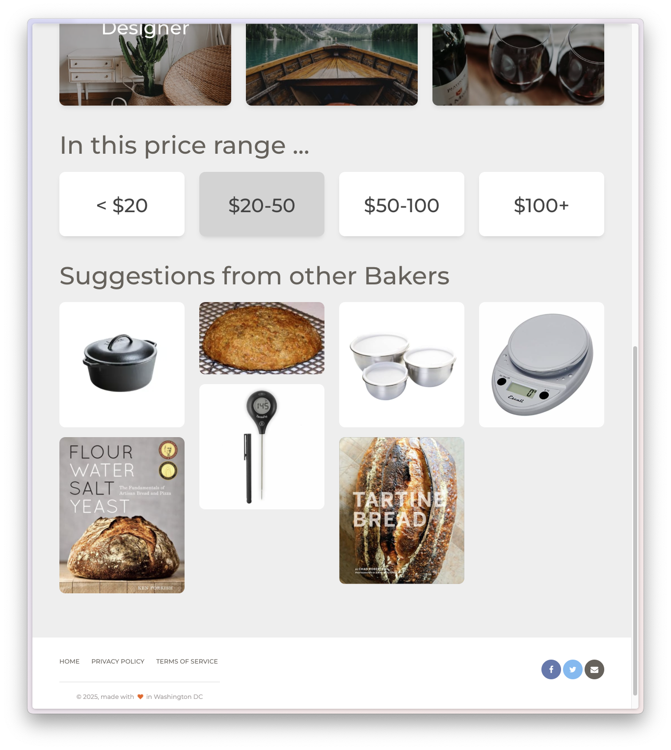 Filter on price and see resulting suggestions